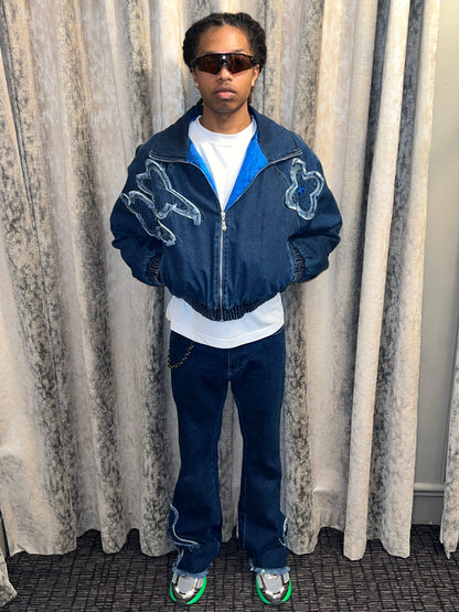 blue denim jacket