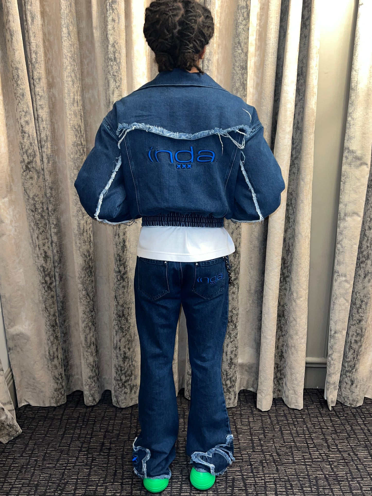 blue denim jacket