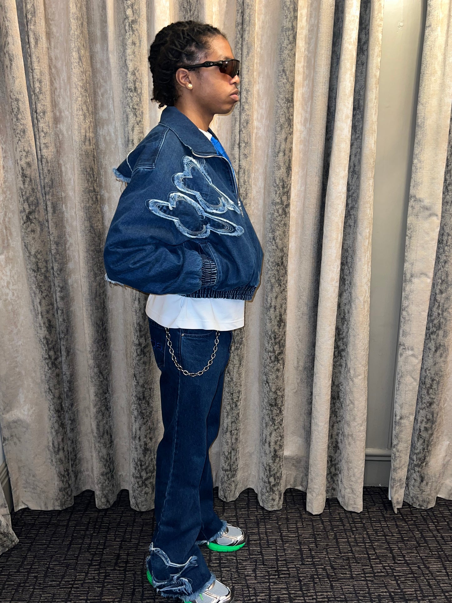 blue denim jacket