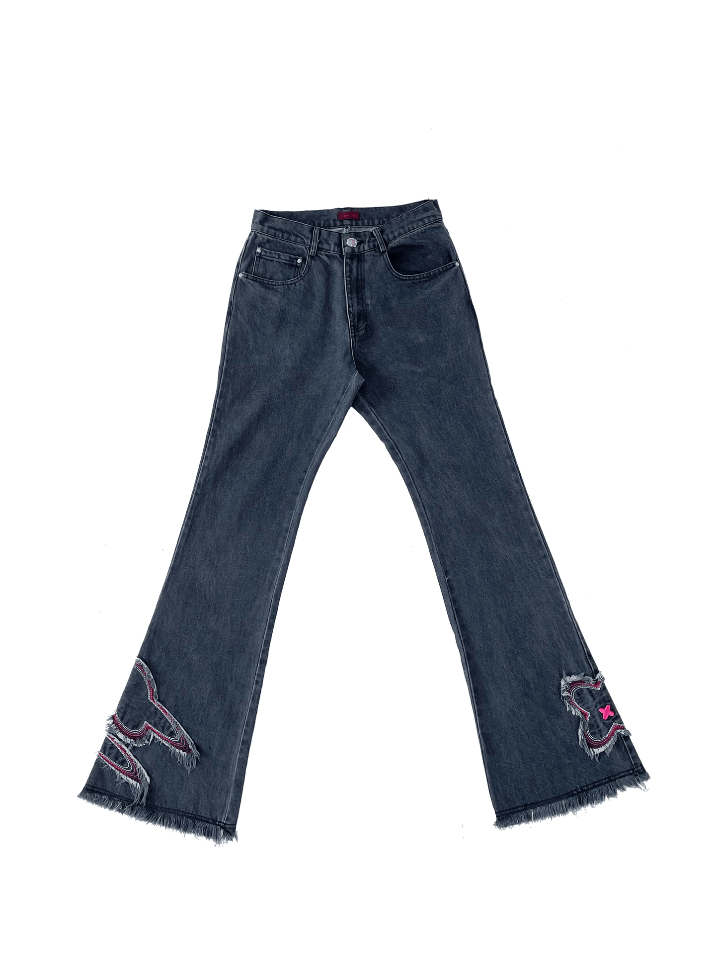 black denim jeans