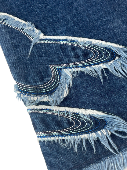 blue denim jeans