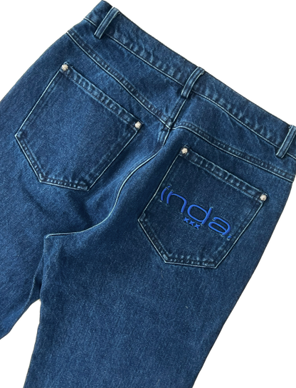 blue denim jeans